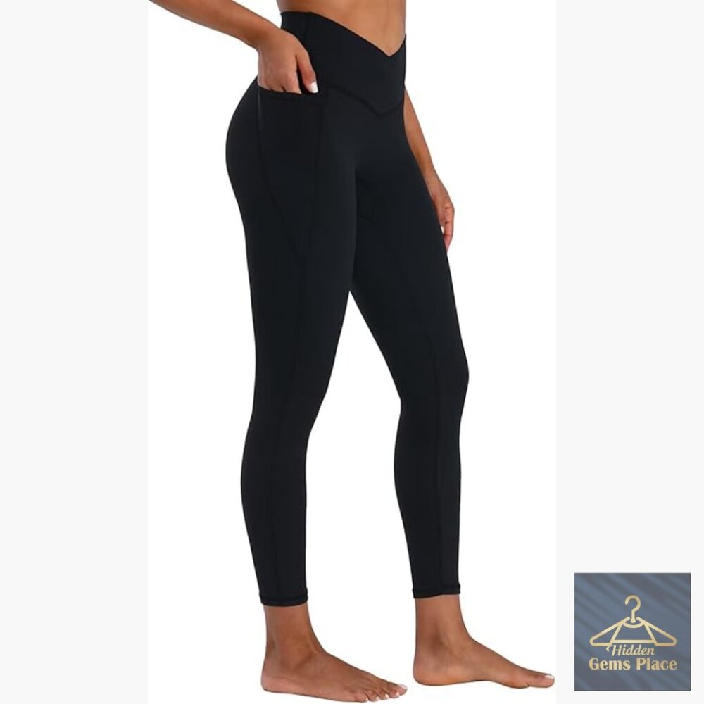 Butt Lifting Scrunch Leggings with Pockets No Front Seam Tummy Control